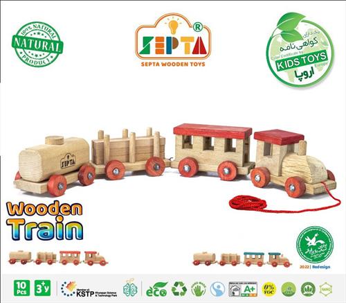 قطار چوبی قرمز